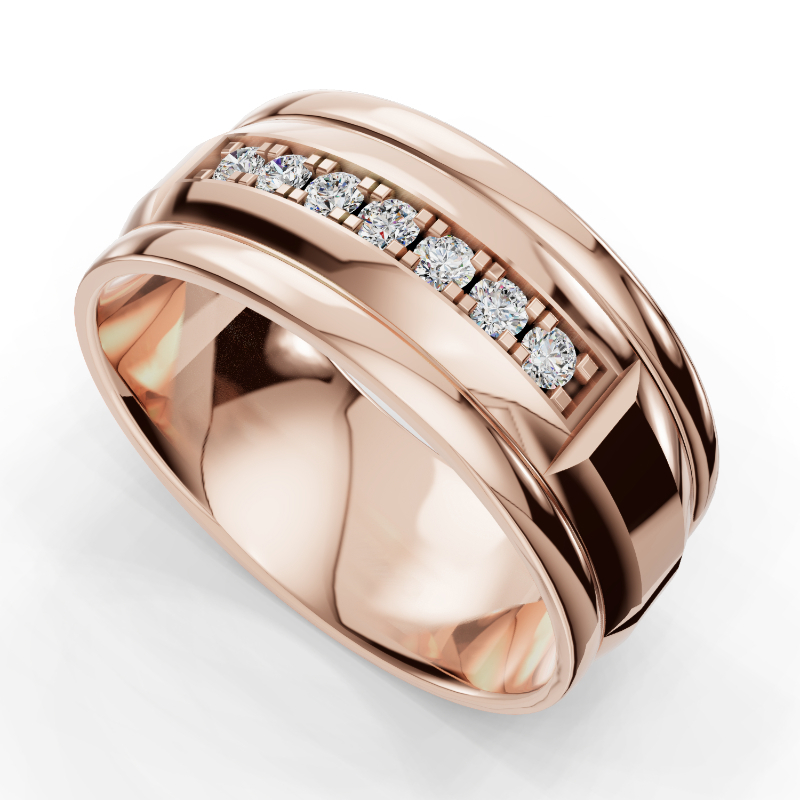 Rose Gold Hamilton Men's Diamond Band