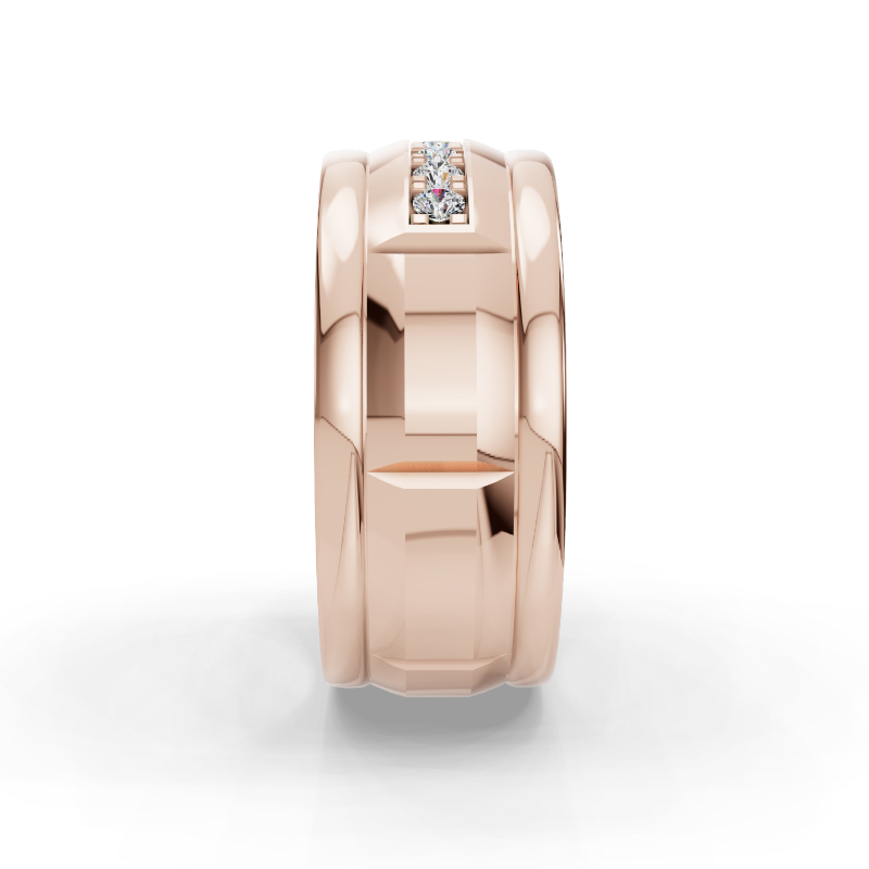 Rose Gold Hamilton Men's Diamond Band