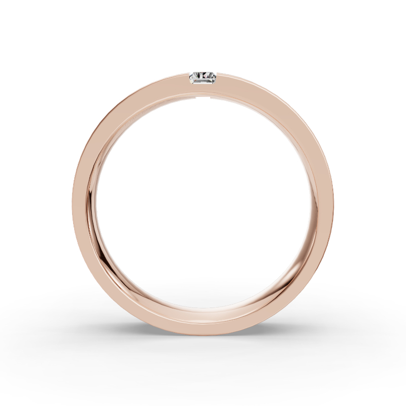 Rose Gold Grande Eos Baguette Men's Diamond Band