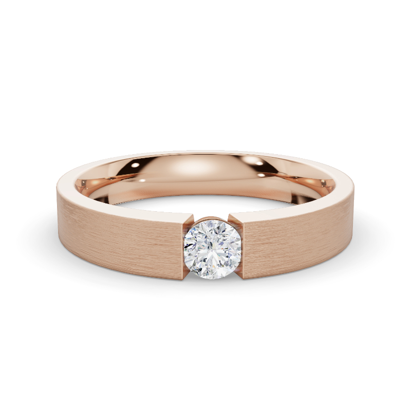 Rose Gold Aidan Channel Diamond Men's Band
