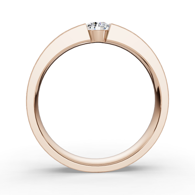 Rose Gold Aidan Channel Diamond Men's Band