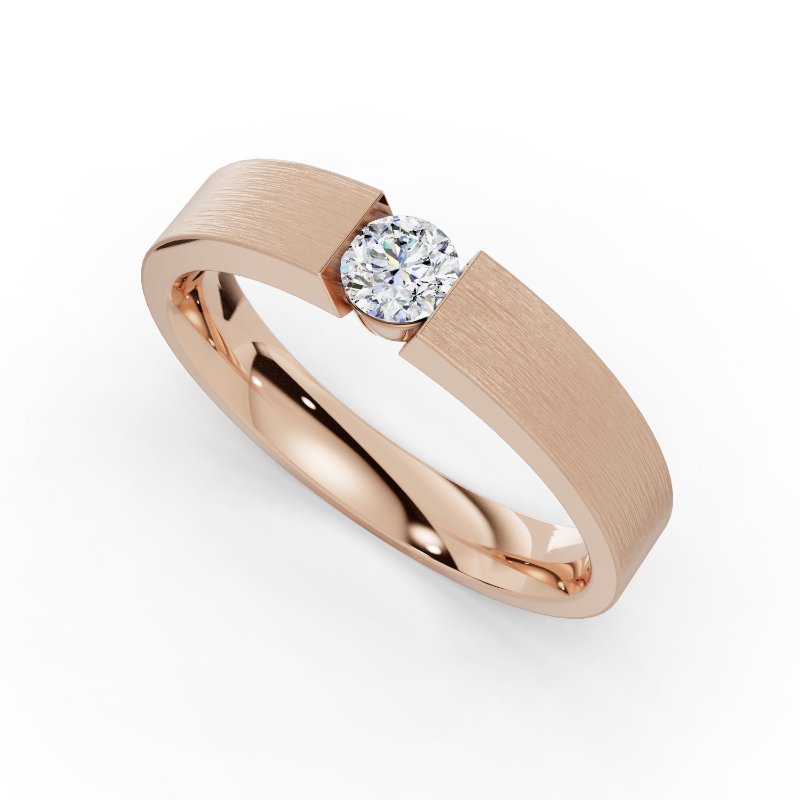 Rose Gold Aidan Channel Diamond Men's Band