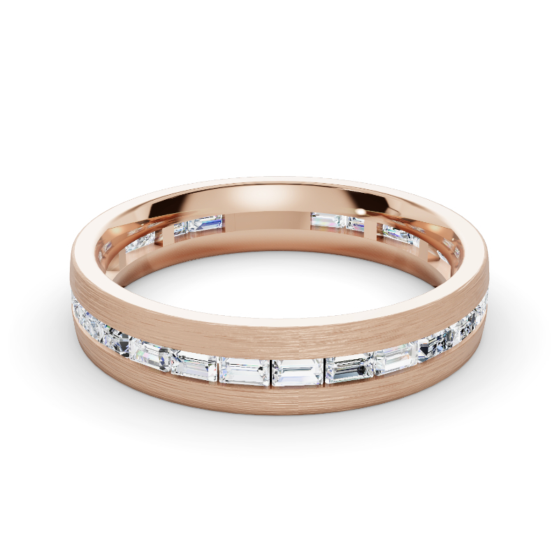 Rose Gold Kai East West Diamond Baguette Eternity