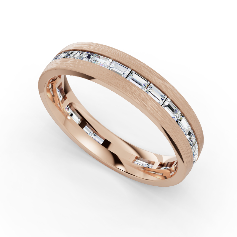 Rose Gold Kai East West Diamond Baguette Eternity