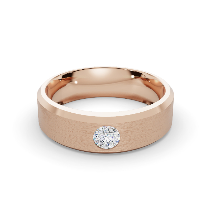 Rose Gold Grande Grayson Men's Diamond Band