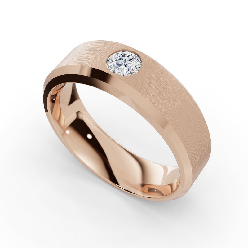 Rose Gold Grande Grayson Men's Diamond Band