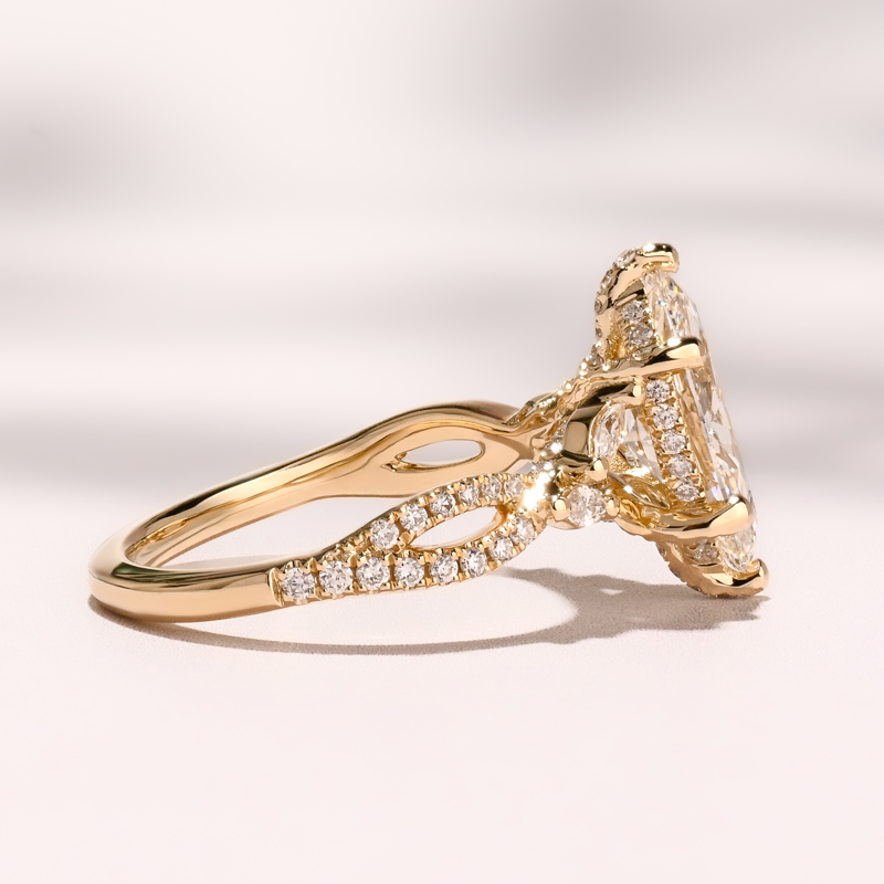 Yellow Gold Grand Iris 2ct Marquise Center