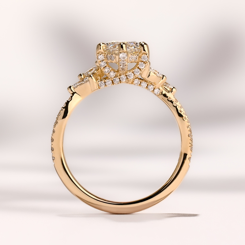 Yellow Gold Grand Iris 2ct Marquise Center