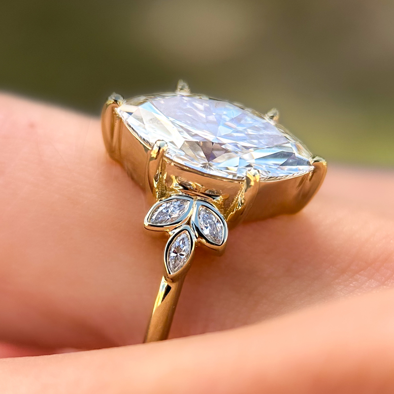 Yellow Gold Arielle Sun 3ct Marquise Center