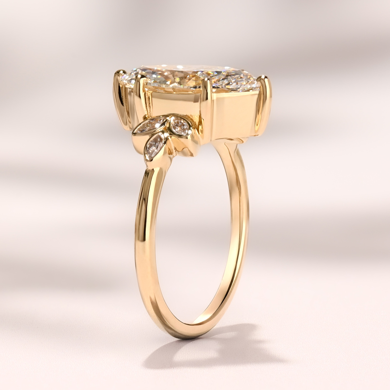 Yellow Gold Arielle Sun 3ct Marquise Center
