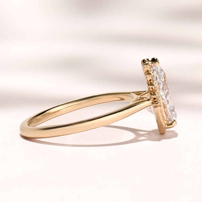 Yellow Gold Calista Love 2ct Pear Center