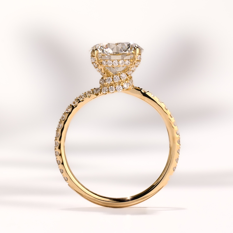 Yellow Gold Lily Entwine 3ct Round Center