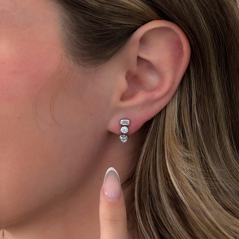 Rose Gold Lemuel Mixed Shaped Earrings (1ctw)