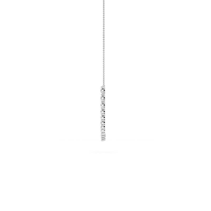 White Gold Elegant Lab Grown Diamond Necklace (3 3/4ctw)