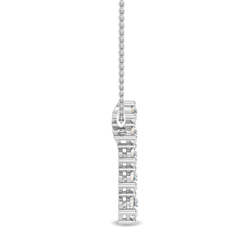 White Gold Lab Grown Diamond Five Stone Journey (1ctw)