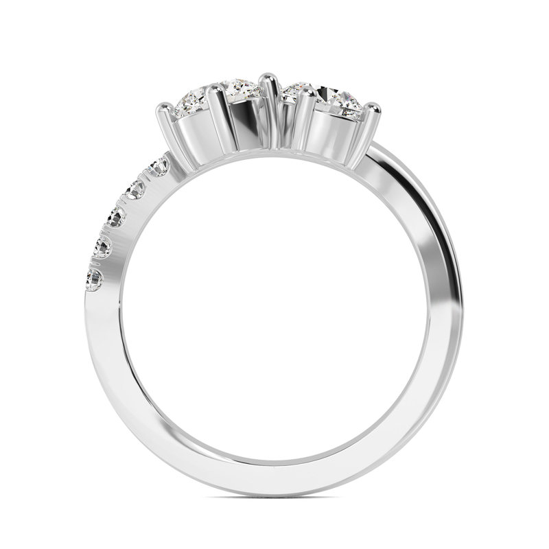 White Gold Lab Grown Diamond Darcy Round Wave (1 1/4ctw)