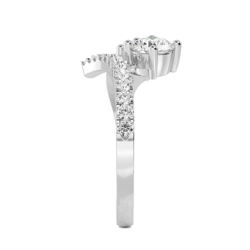 White Gold Lab Grown Diamond Darcy Round Wave (1 1/4ctw)
