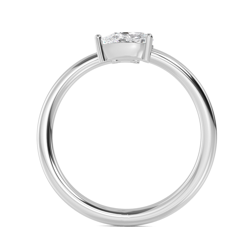 White Gold Lab Grown Diamond Petite Open Toi Et Moi (1/2ctw)