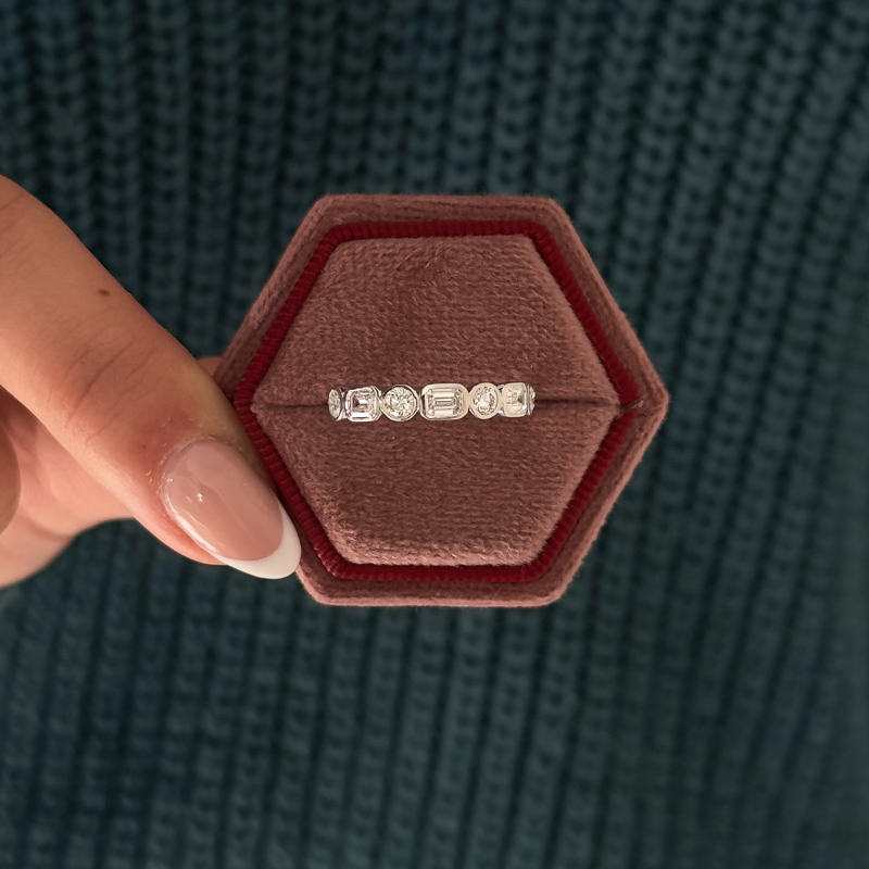 Rose Gold Frances Emerald & Oval (9/10ctw)