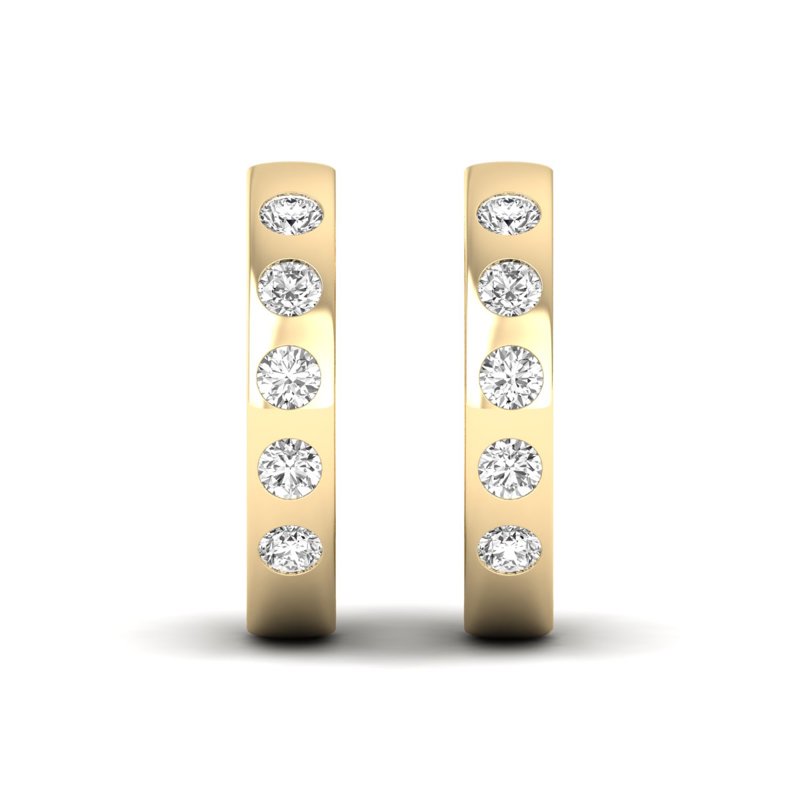 Yellow Gold Marisol Huggie Earrings (1/2ctw)