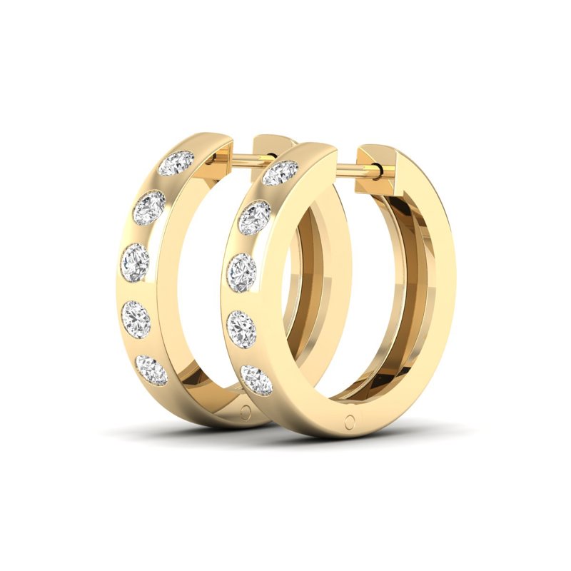 Yellow Gold Marisol Huggie Earrings (1/2ctw)