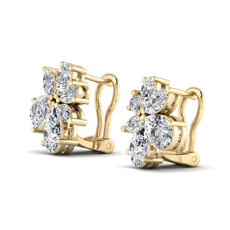 Yellow Gold Bloom Couture Earrings (6ctw)