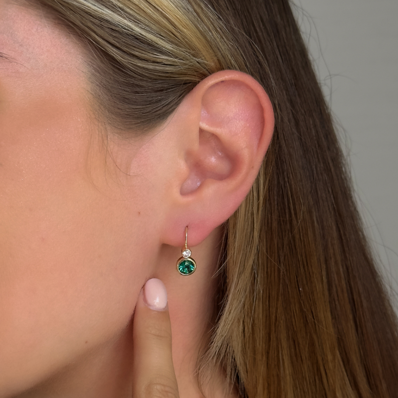 Liana Emerald & Diamond Drop (1/7ctw)
