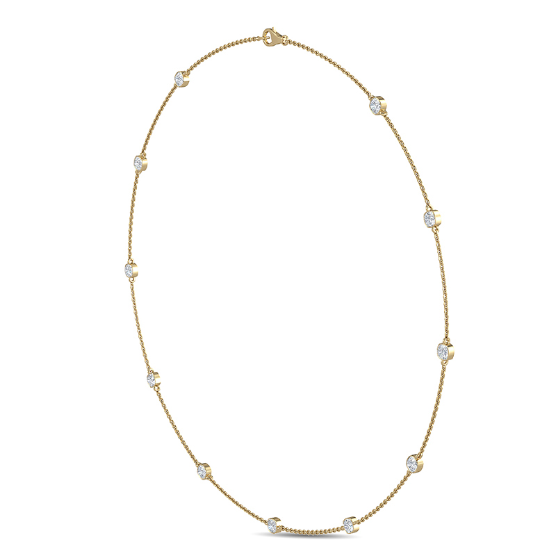 Yellow Gold Cushion Lab Grown Diamonds by Yard (1ctw)