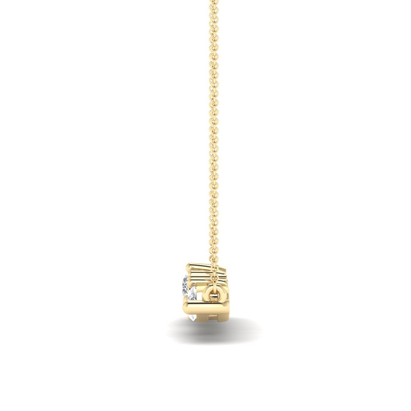 Yellow Gold Linear Mixed Diamond Necklace (1/2ctw)