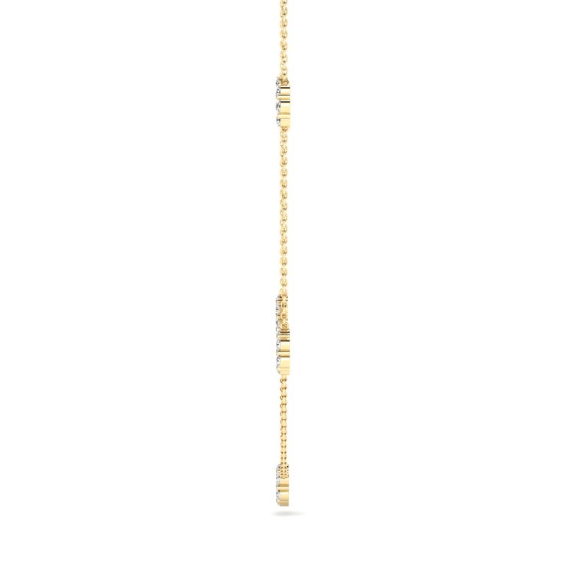 Yellow Gold Station Cluster Necklace (1 1/2ctw)