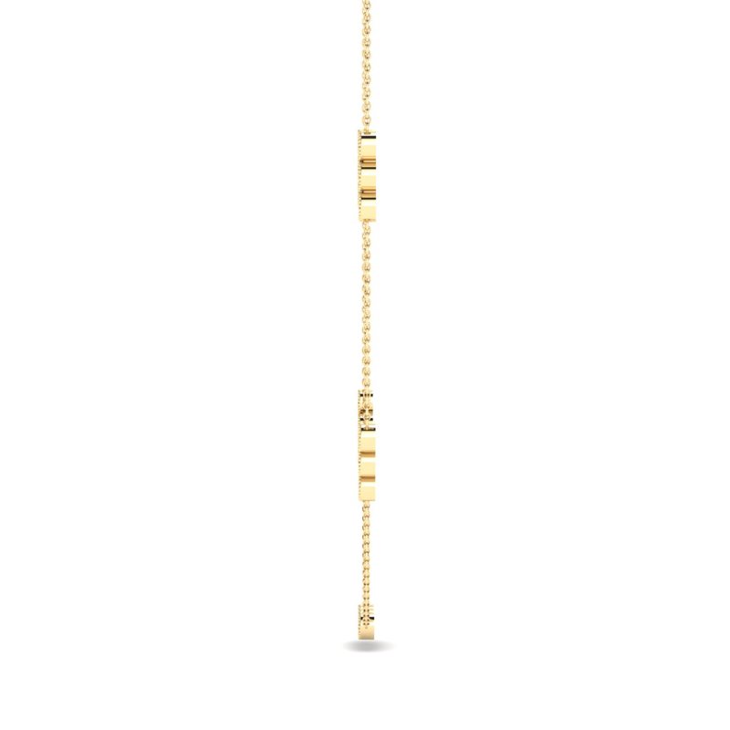 Yellow Gold Luxury Station Round Necklace (1 1/2ctw)