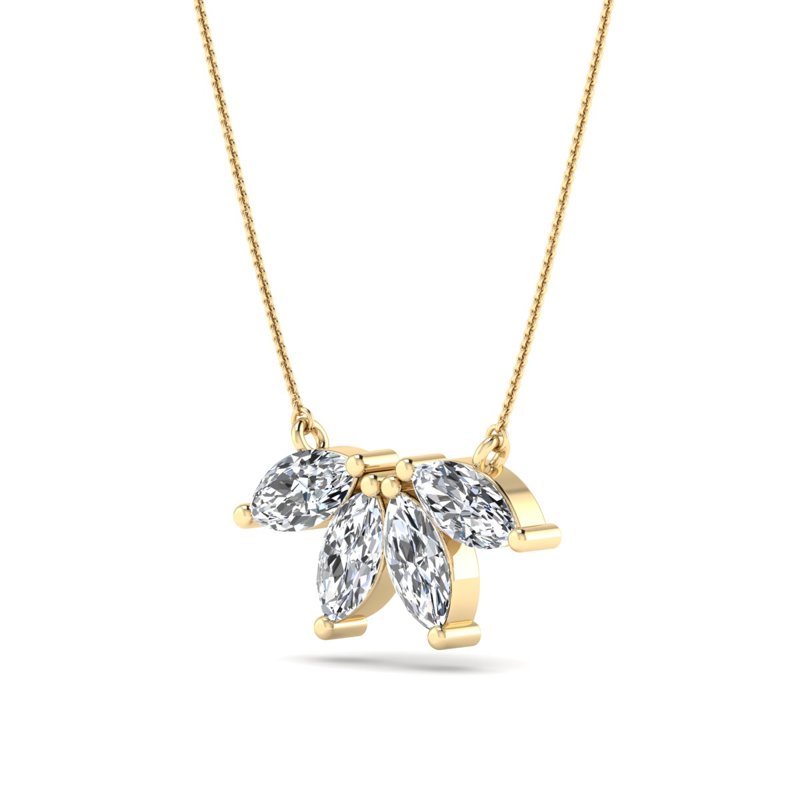 Yellow Gold Sunshine Marquise Necklace (1 1/4ctw)