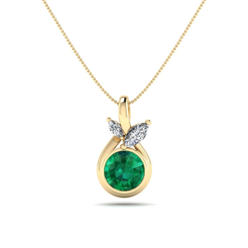 Yellow Gold Passion Emerald Pendant