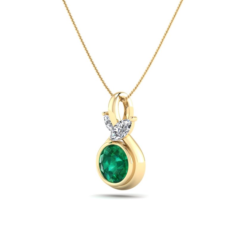 Yellow Gold Passion Emerald Pendant