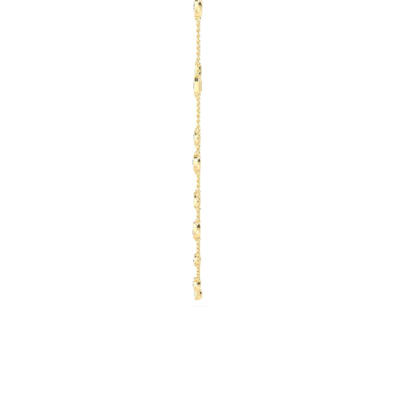 Yellow Gold Mixed Diamond Station Necklace (2ctw)