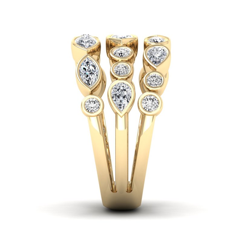 Yellow Gold Pascal Wide Band (1 1/2ctw)