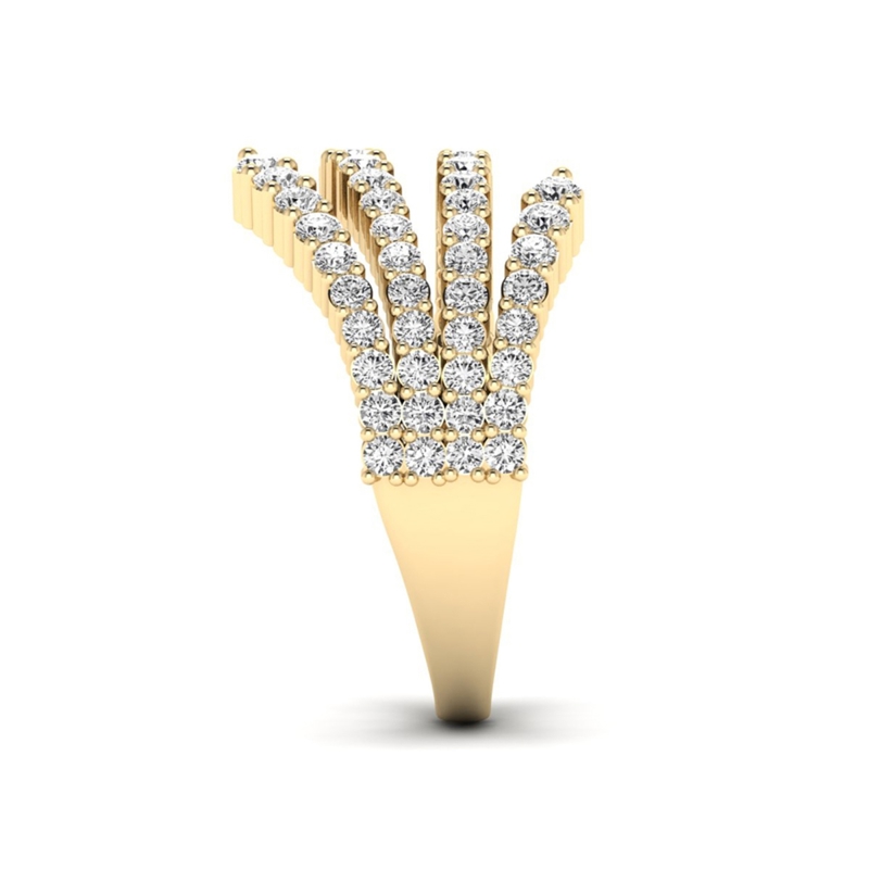 Yellow Gold Flair Fashion Ring (1ctw)