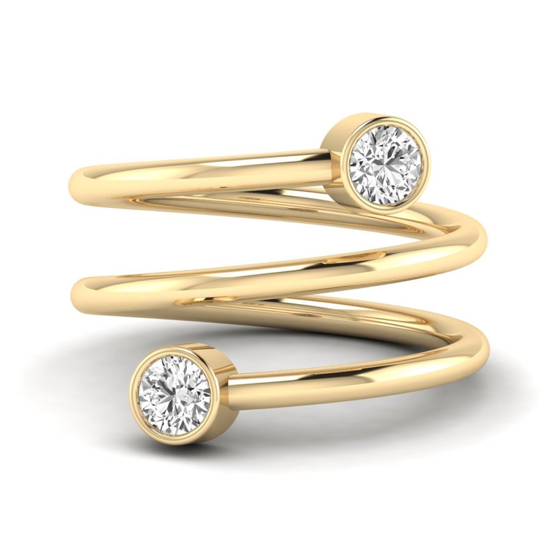 Yellow Gold Emberly Toi Et Moi Ring