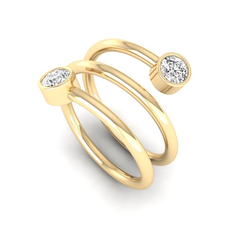 Yellow Gold Emberly Toi Et Moi Ring