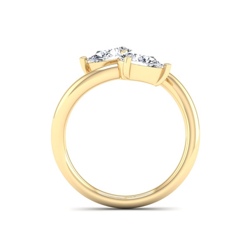 Yellow Gold Swirl Pear Twist (1ctw)