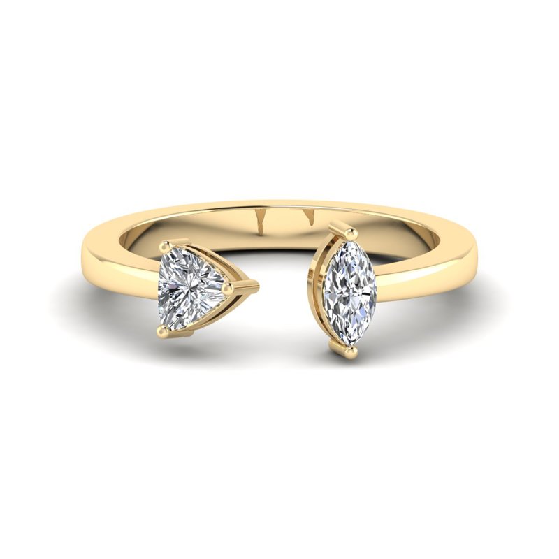 Yellow Gold Ensley Open Ring (1/2ctw)
