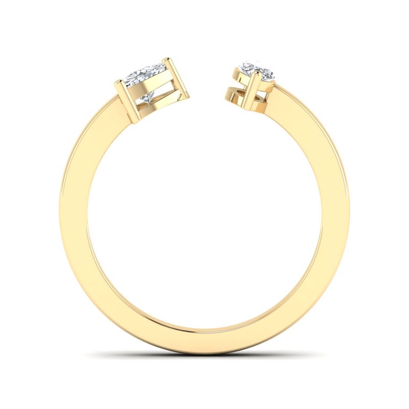 Yellow Gold Ensley Open Ring (1/2ctw)