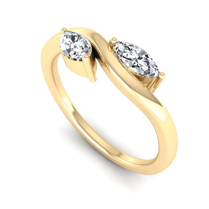 Yellow Gold Skyla Marquise Ring
