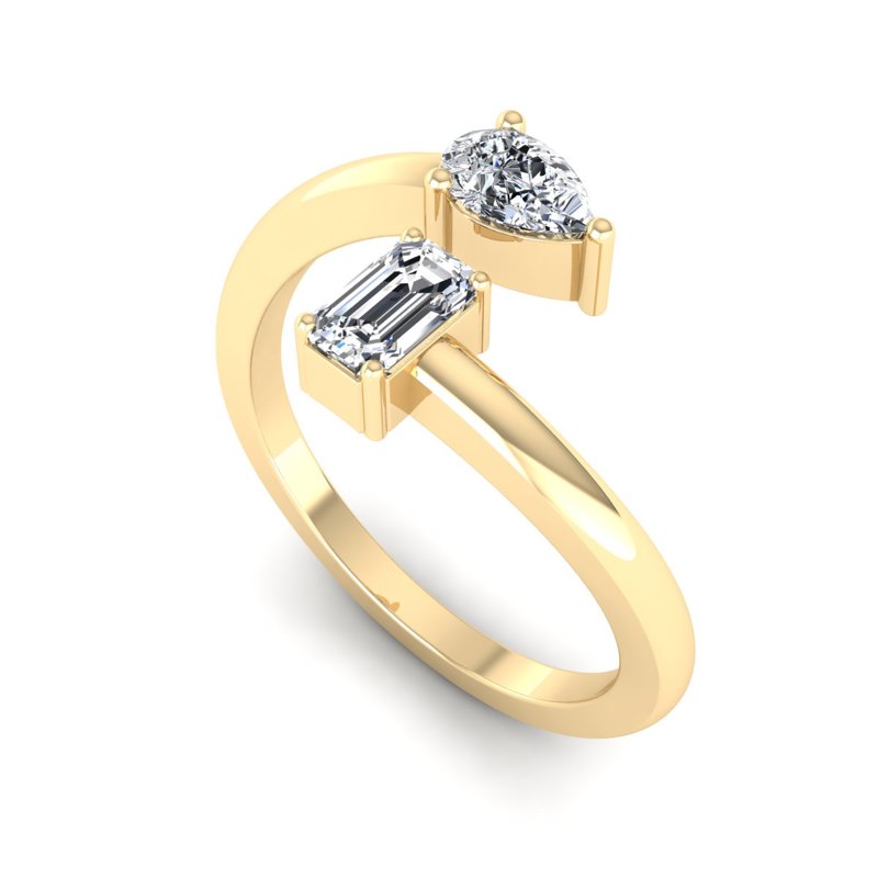 Yellow Gold Lee Toi Et Moi Ring