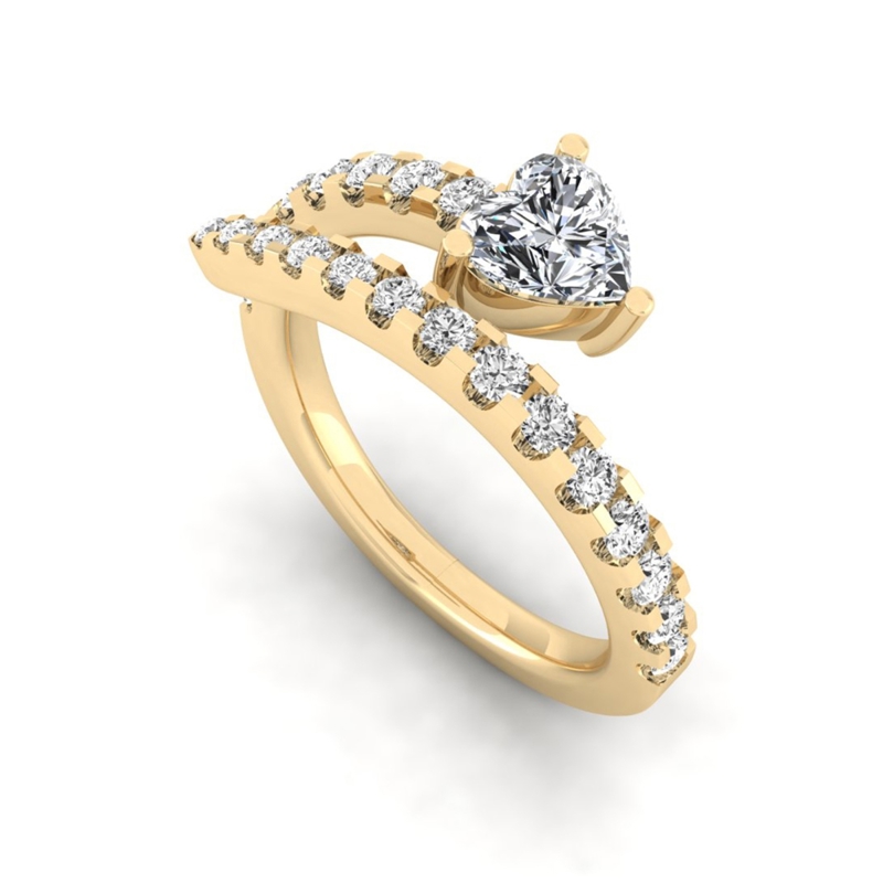 Yellow Gold Alaia Twist Heart (1ctw)