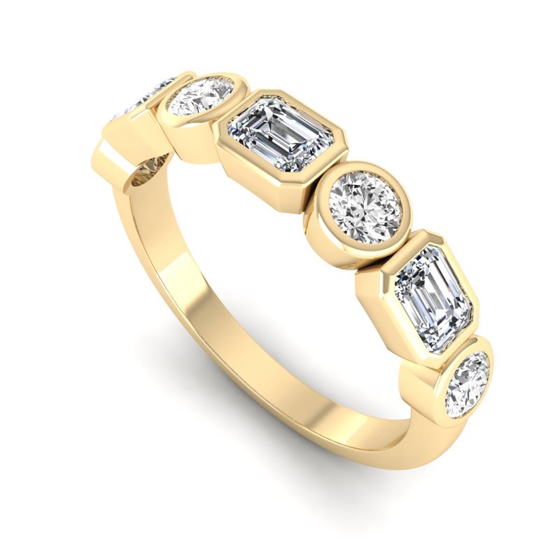 Yellow Gold Frances Emerald & Oval (9/10ctw)