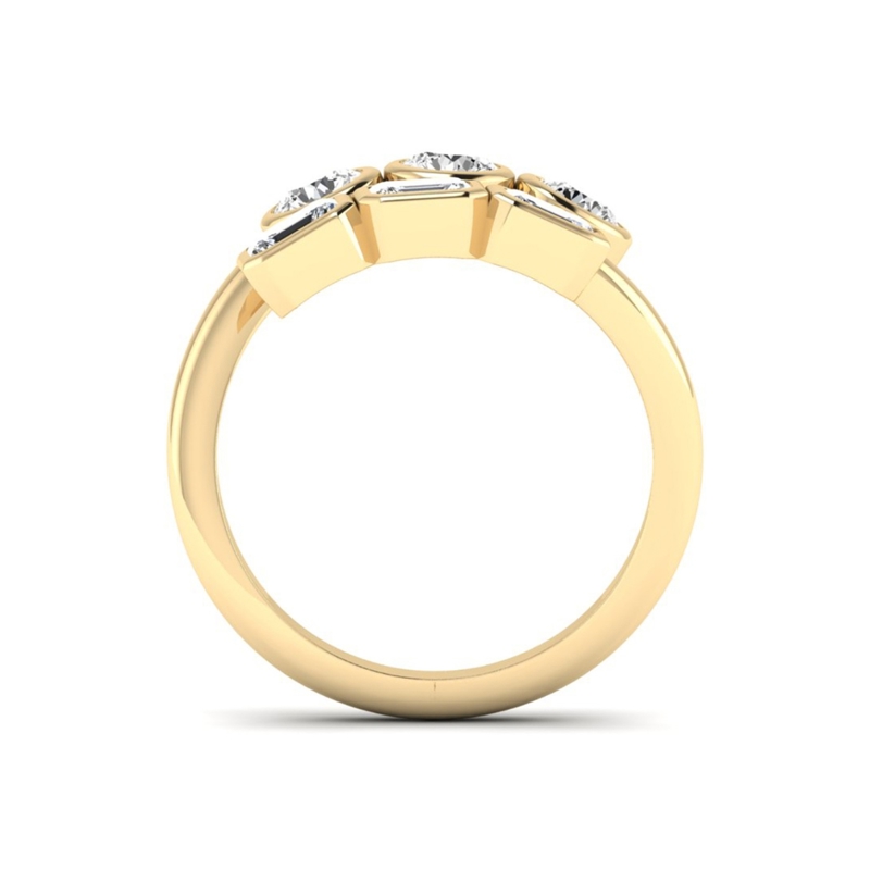 Yellow Gold Tiaga Twist Bezel Ring (1 3/8ctw)