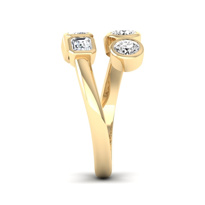 Yellow Gold Tiaga Twist Bezel Ring (1 3/8ctw)
