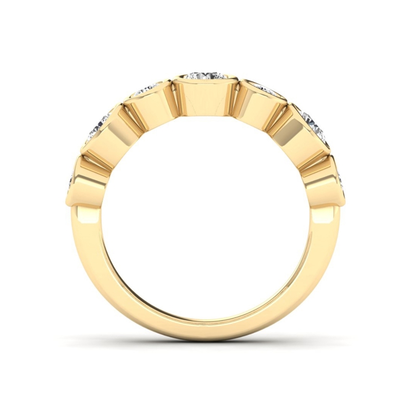 Yellow Gold Pixie Bezel Band (1ctw)