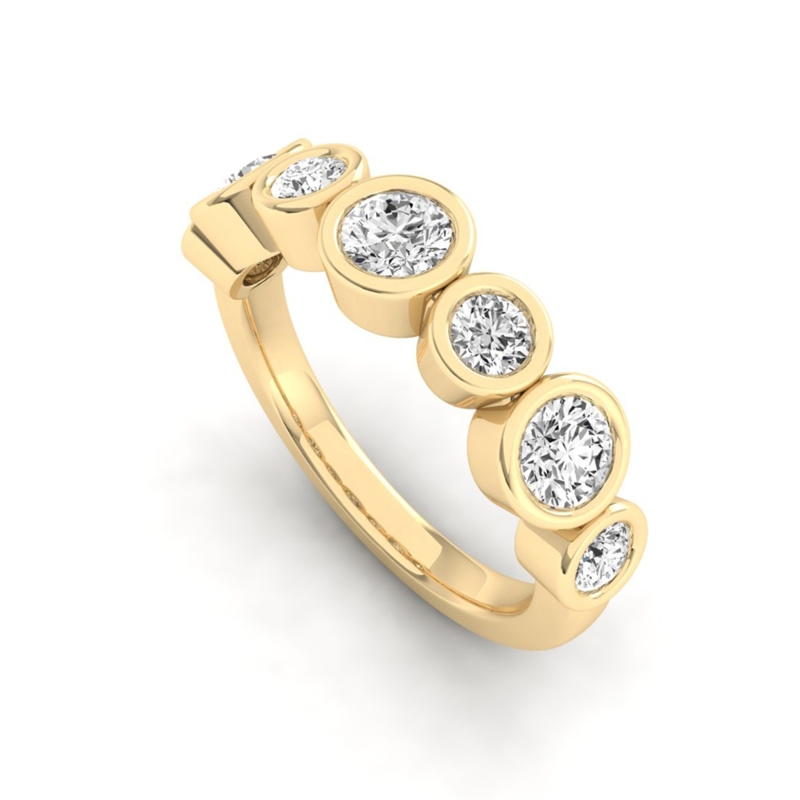 Yellow Gold Pixie Bezel Band (1ctw)